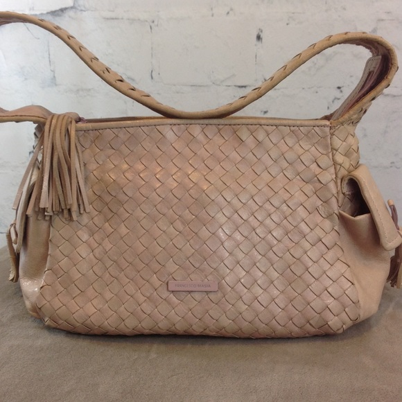 blush leather bag